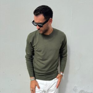 Maglione girocollo militare